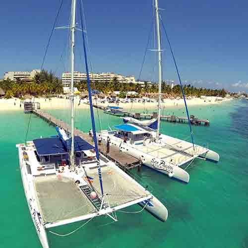 cancun isla mujeres catamaran